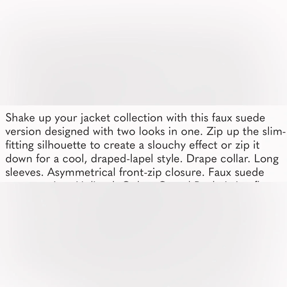 NWT BLANKNYC Faux Suede Drape front Jacket small - Picture 9 of 14